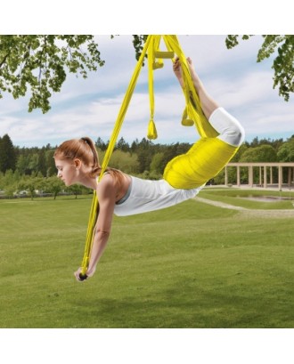 01 Non-elastic Anti-gravity Aerial Air Yoga Hammock Indoor Fly Yoga Swings with 6 Handles