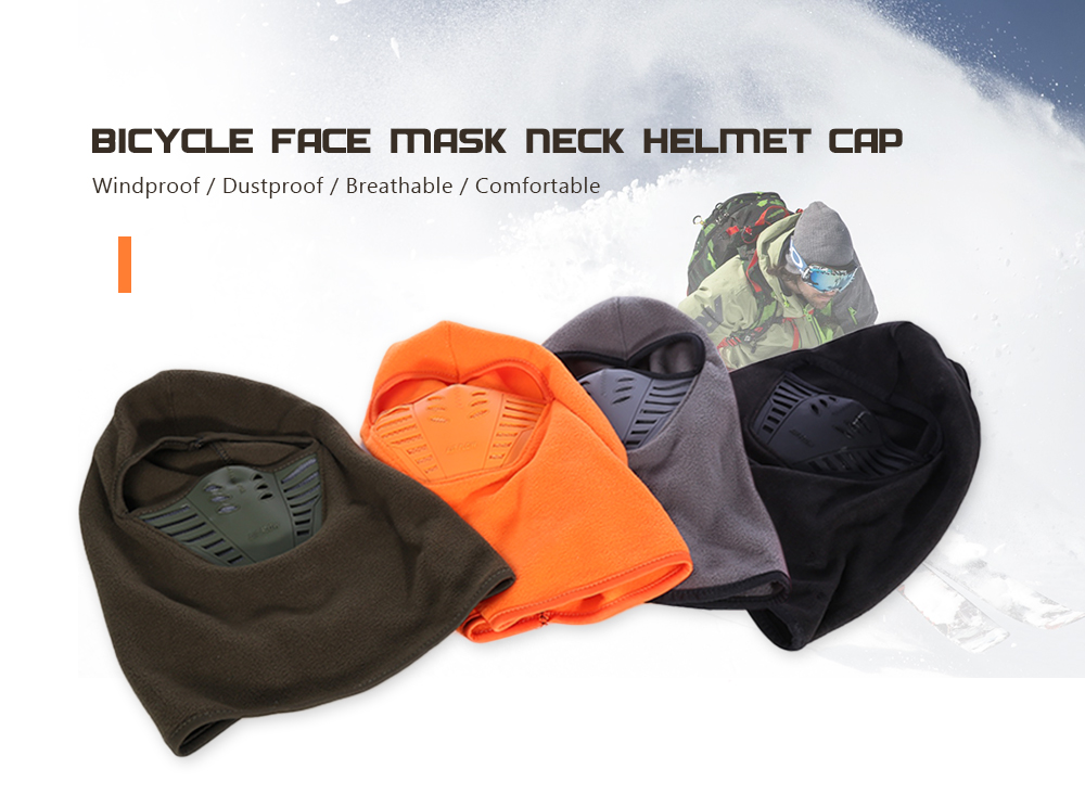 Winter Unisex Windproof Motorcycle Bicycle Face Mask Neck Helmet Cap Thermal Fleece Hat