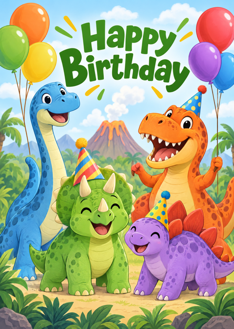 Preview of Illustrated Birthday Card Pack